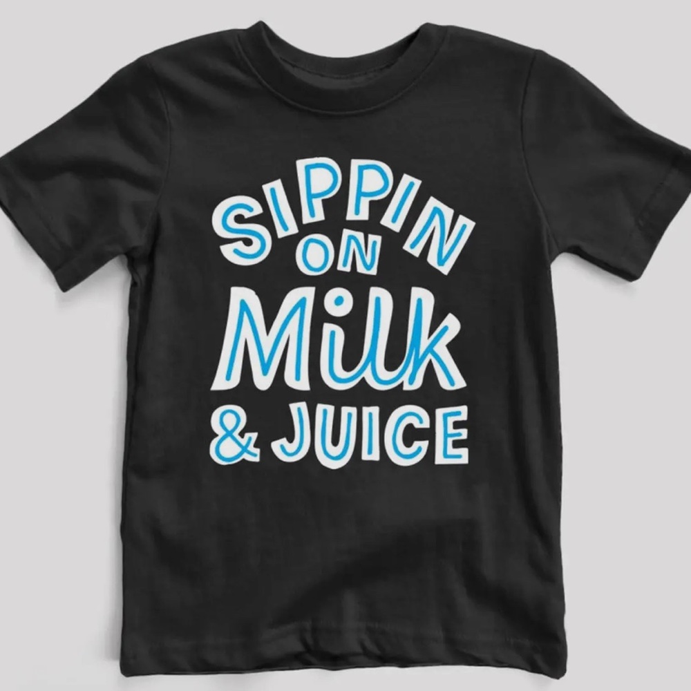 Sippin on milk & juice childrens tee